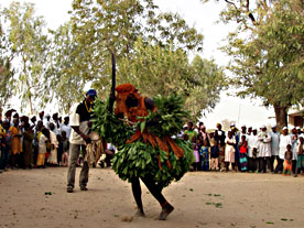 Click and see a video of kankurang dance