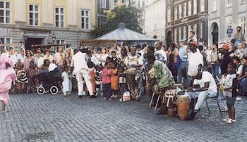 Sabarr drumming in Copenhagen.