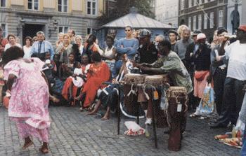 Bugarabu drumming at Gammeltorv.