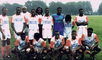 The Copenhagen Gambian football team.